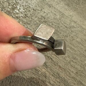 925 Sterling silver MEXICO squares cubes vintage ring